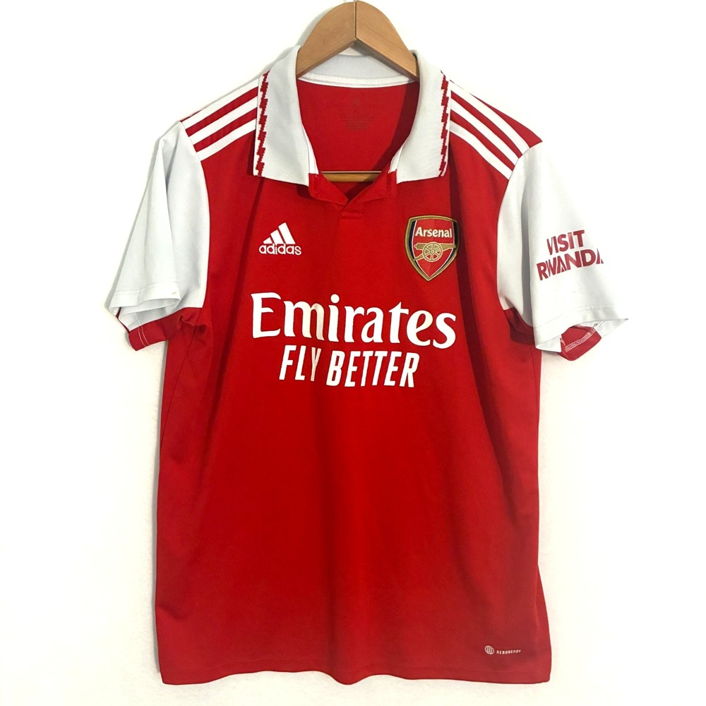 Arsenal FC 2022 2023 Home Kit Adidas Soccer Jersey Men's XL Short Sleeve Futbol
